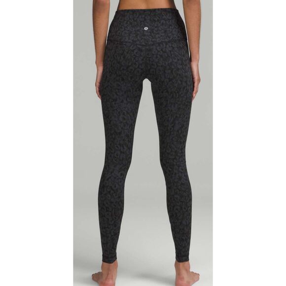 EUC LULULEMON high rise align gray camo pant Sz 8, 25” $100 E7 - Picture 1 of 6